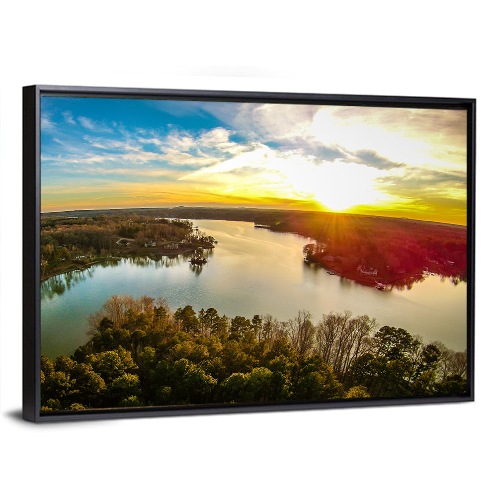 Lake Wylie Golden Sunset Wall Art
