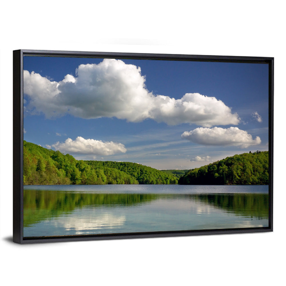 Plitvice Forest Lake Scene Wall Art