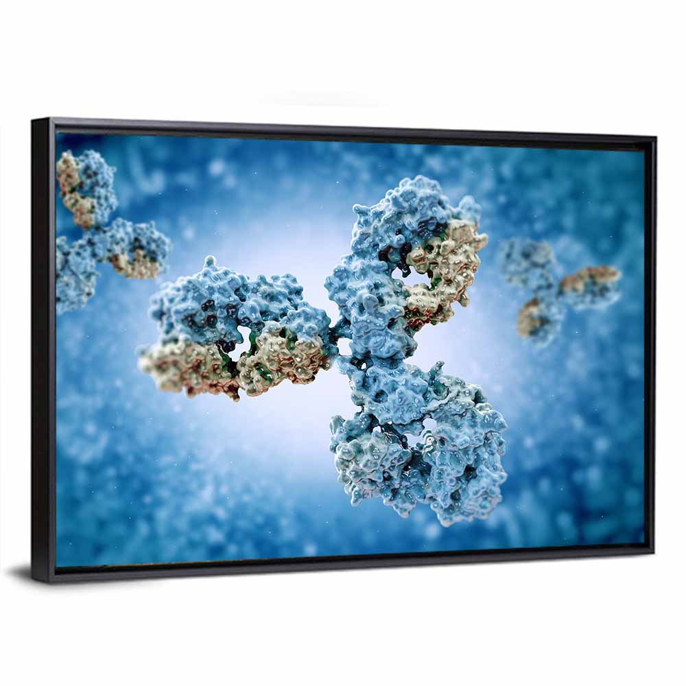 Y-shaped Antibody Illustration Wall Art