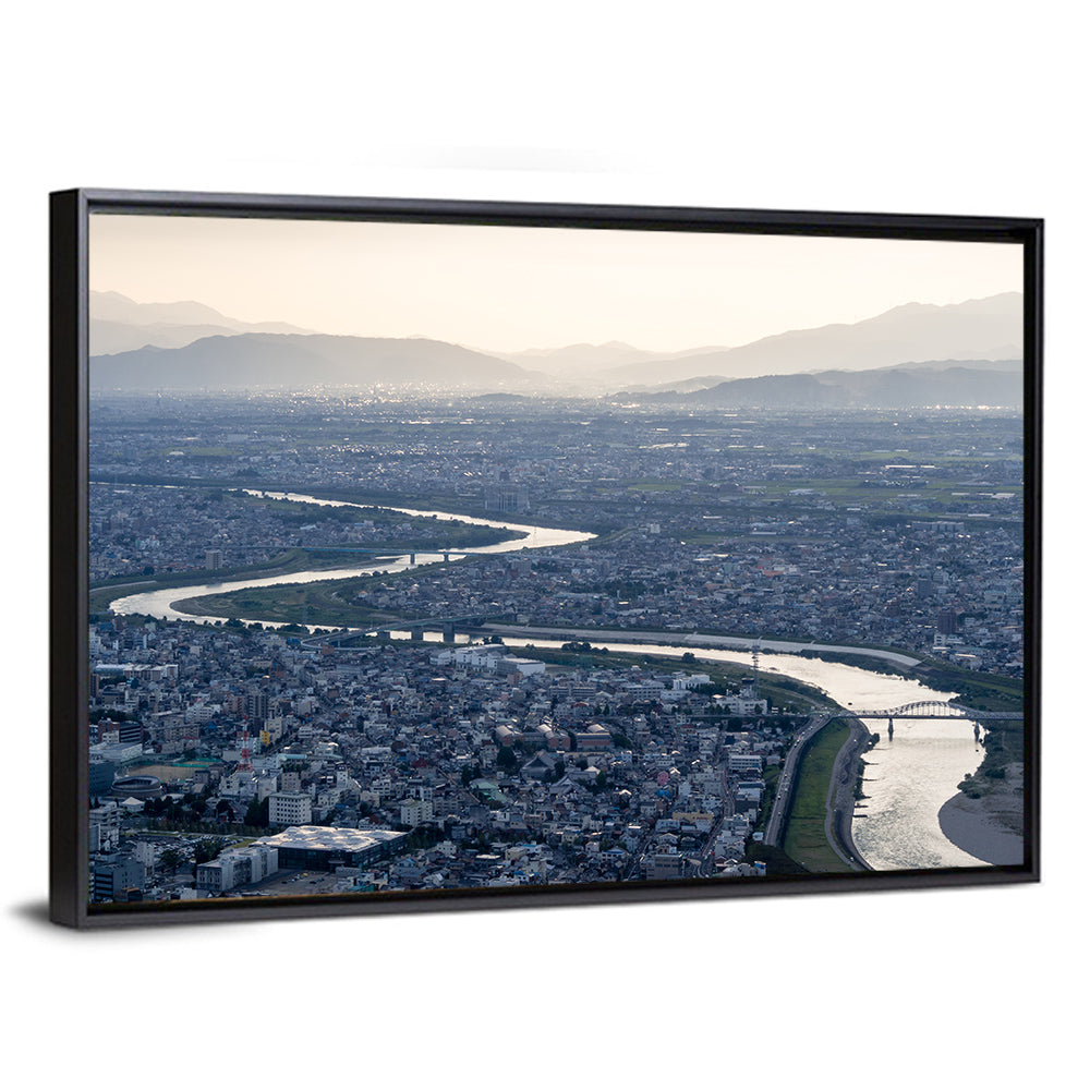 Gifu Aerial River View Wall Art