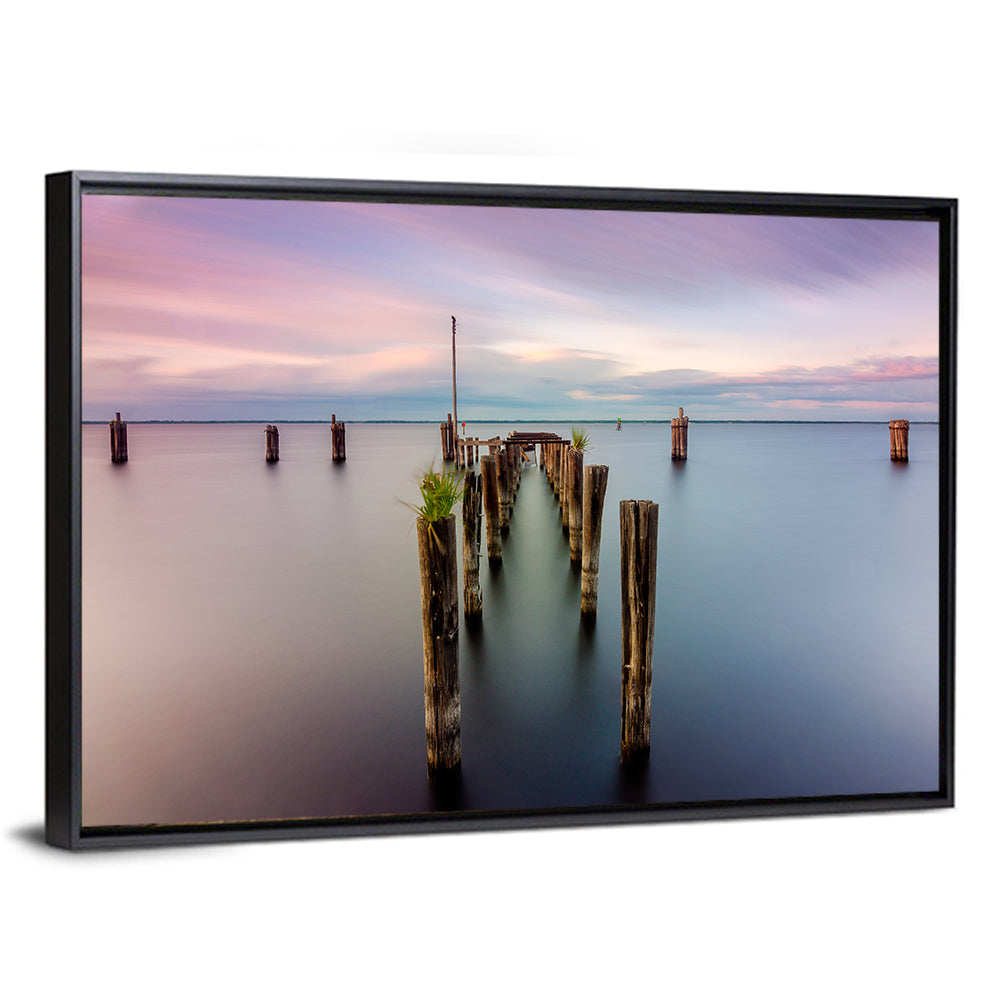 Lake Monroe Pier at Dusk Wall Art