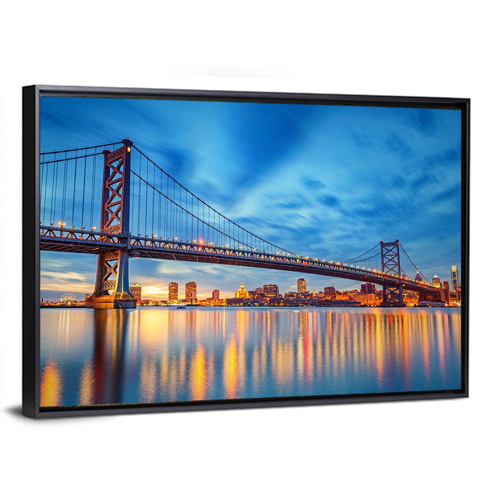 Benjamin Franklin Bridge Twilight Wall Art