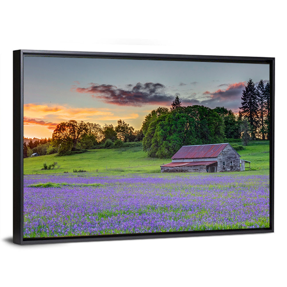 Willamette Valley Barn at Sunset Wall Art