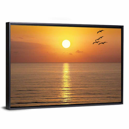 Sunset Over The Ocean Wall Art