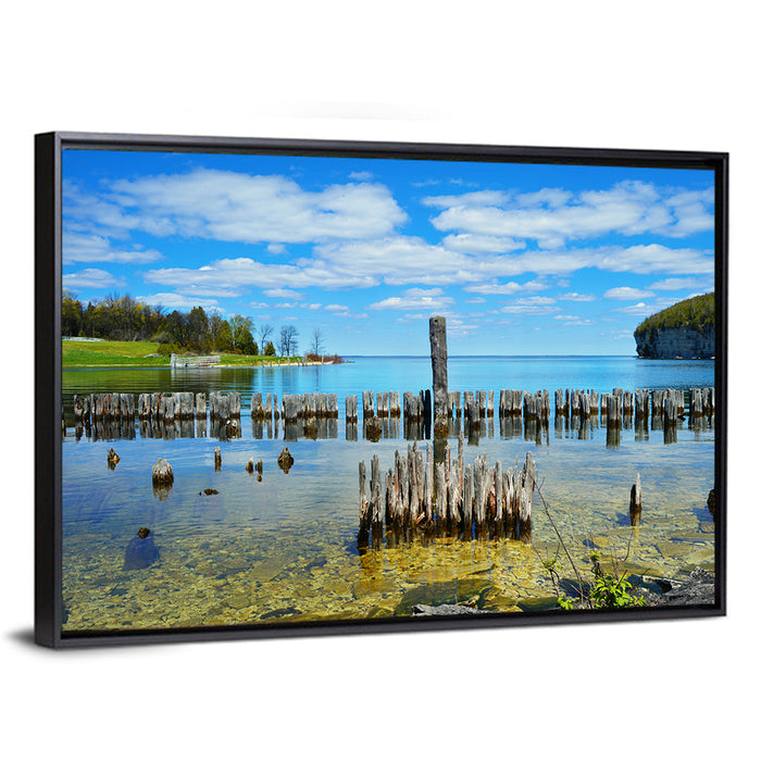 Big Bay De Noc Garden View Wall Art as a framed canvas