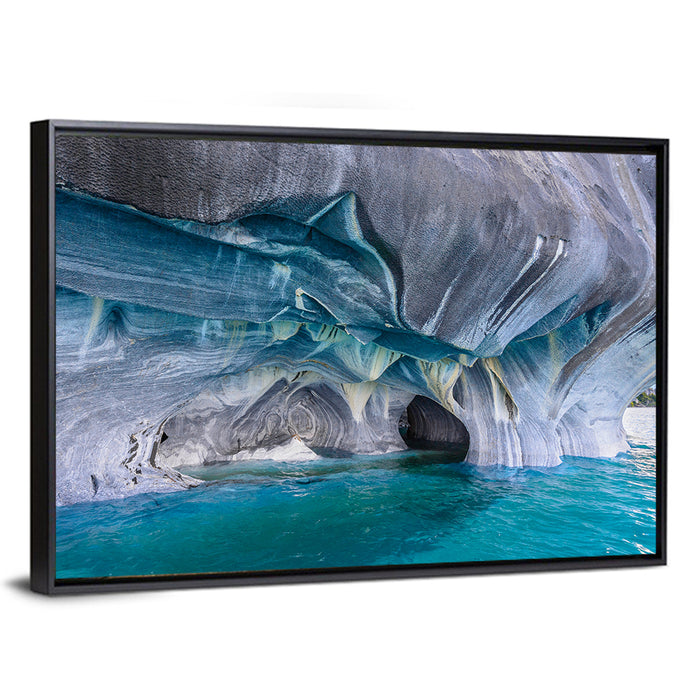 General Carrera Marble Caves Wall Art as a framed canvas