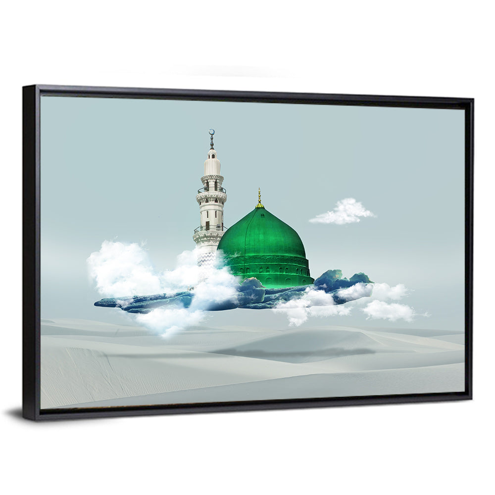Green Dome of Al-masjid An-nabawi Wall Art