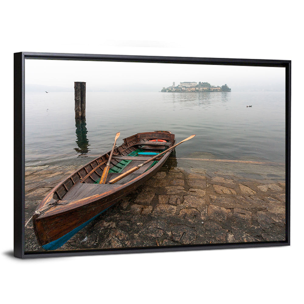 Rowboat on Lake Orta Wall Art