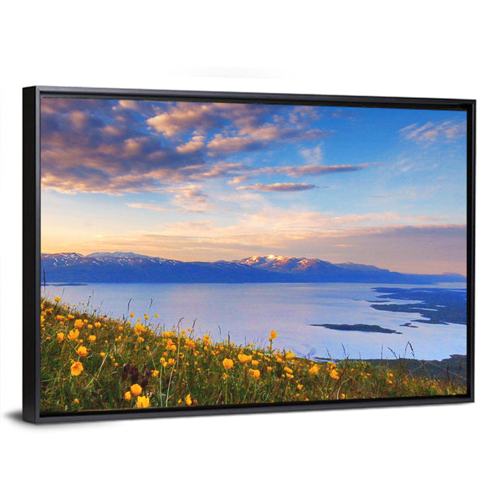 Abisko National Park Sunrise Wall Art as a framed canvas