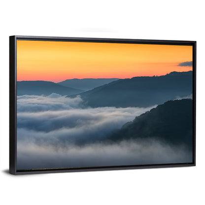Foggy Mountains West Virginia Wall Art