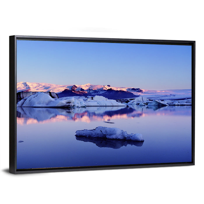 Jokulsarlon Glacier Lagoon Wall Art as a framed canvas