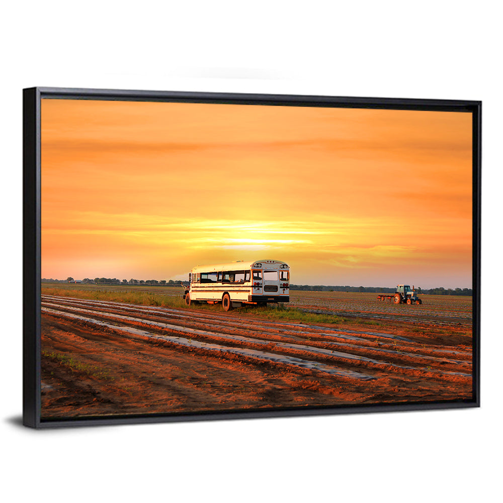 Indiana Farm Field at Golden Hour Wall Art