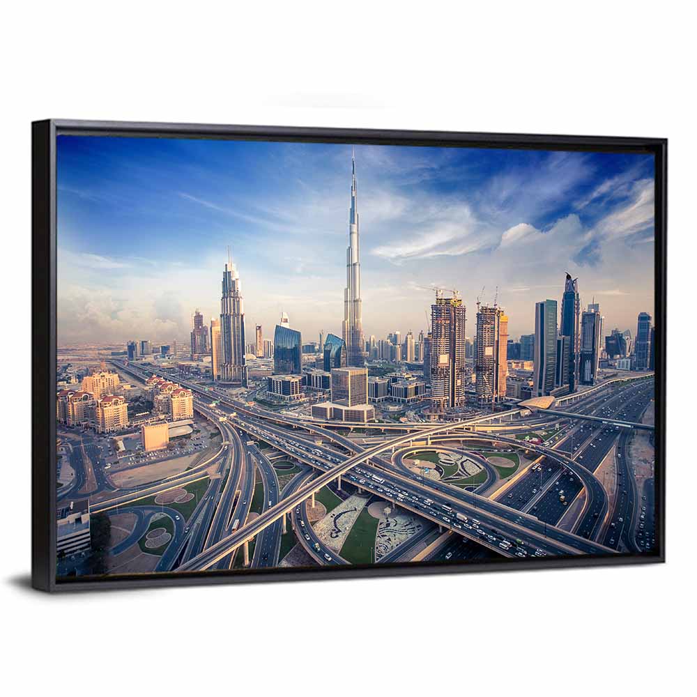Dubai Aerial Skyline Wall Art