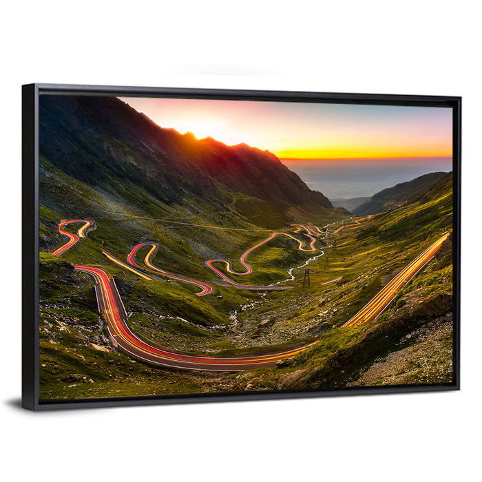 Transfagarasan Pass Wall Art as a framed canvas