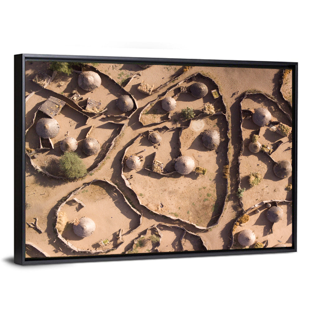 Thatched Huts in Chad Wall Art