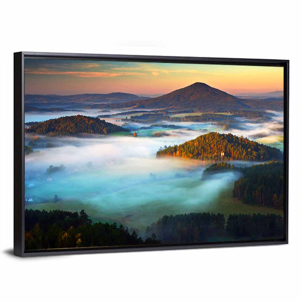 Czech Foggy Hills Wall Art