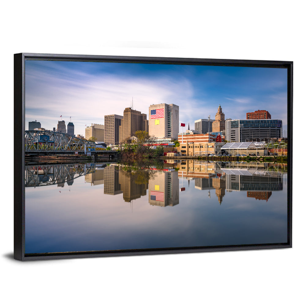 Newark Skyline Reflection Wall Art
