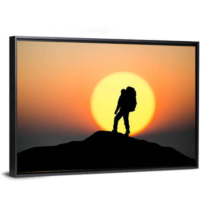 Summit Silhouette Wall Art as a framed canvas