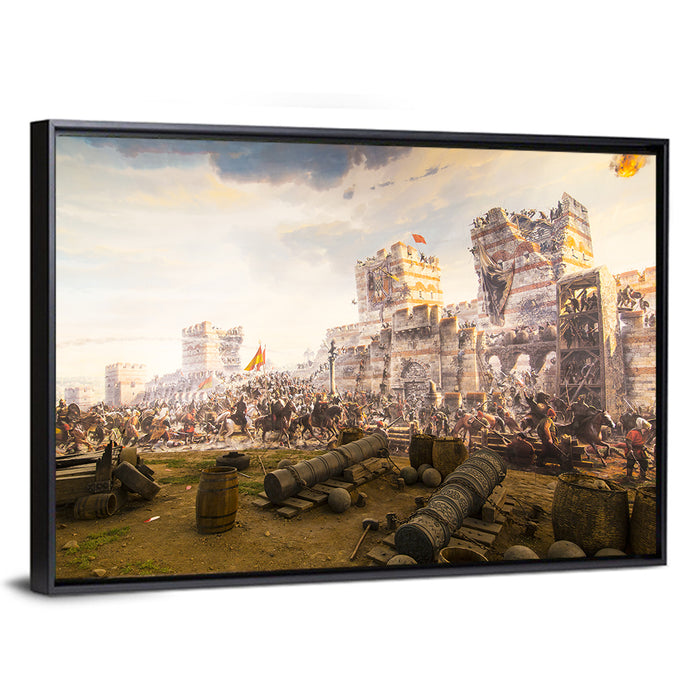 Fall of Constantinople 1453 Wall Art as a framed canvas