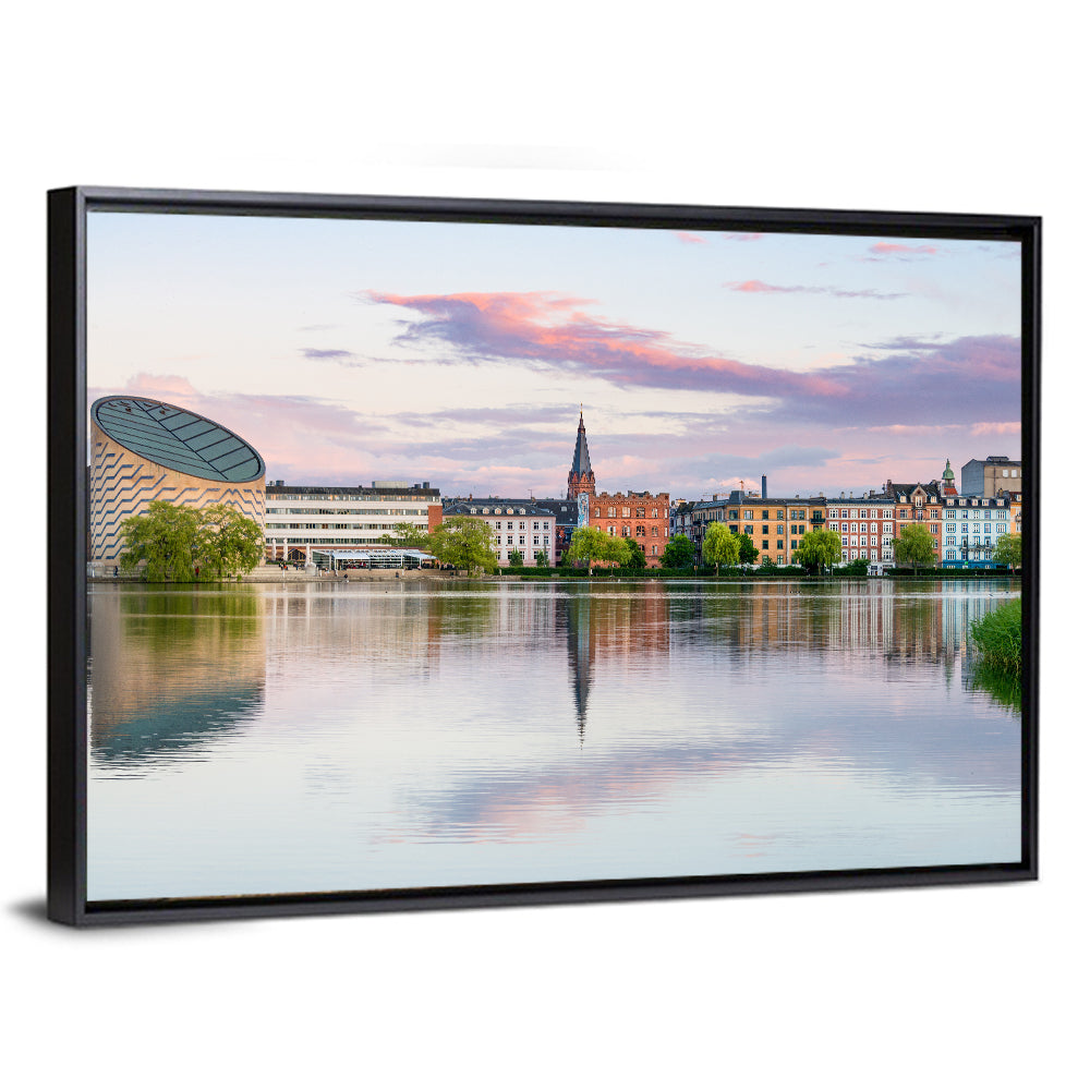 Copenhagen Lake at Sunset Wall Art