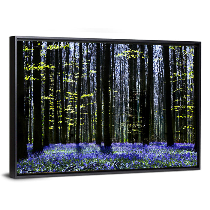 Bluebell Symphony Wall Art as a framed canvas