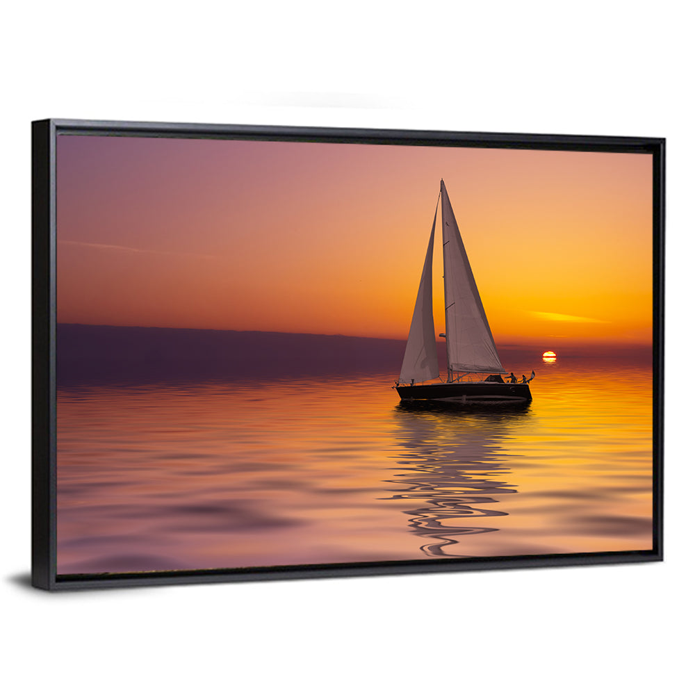 Sailboat Sunset Wall Art