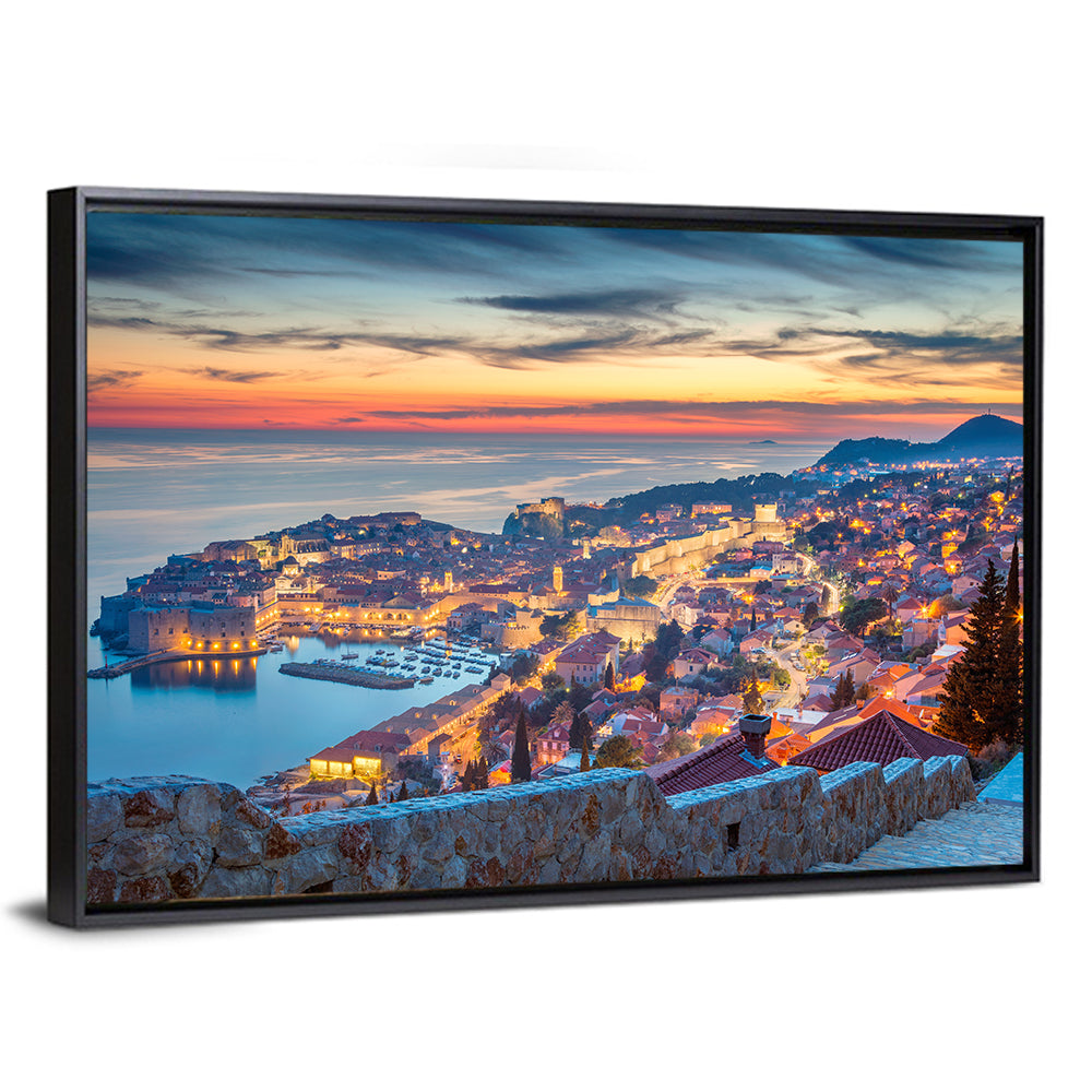 Old Town Dubrovnik at Dusk Wall Art