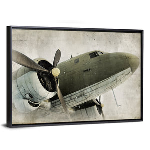 Old Propeller Airplane Wall Art