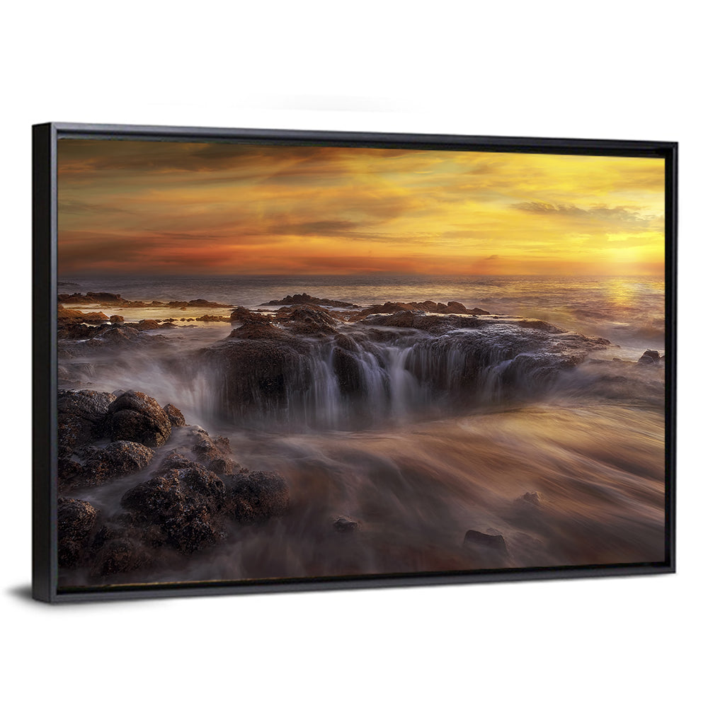 Thors Well at Cooks Chasm Sunset Wall Art