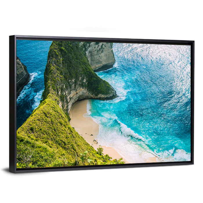 Kelingking Beach, Nusa Penida Wall Art as a framed canvas