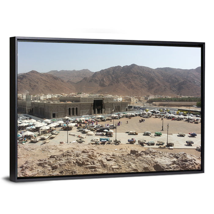 Mount Uhud Medina View Wall Art as a framed canvas