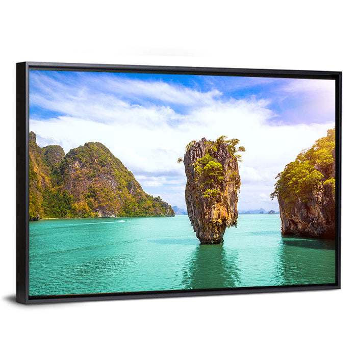 Khao Phing Kan, Phang Nga Bay Wall Art as a framed canvas