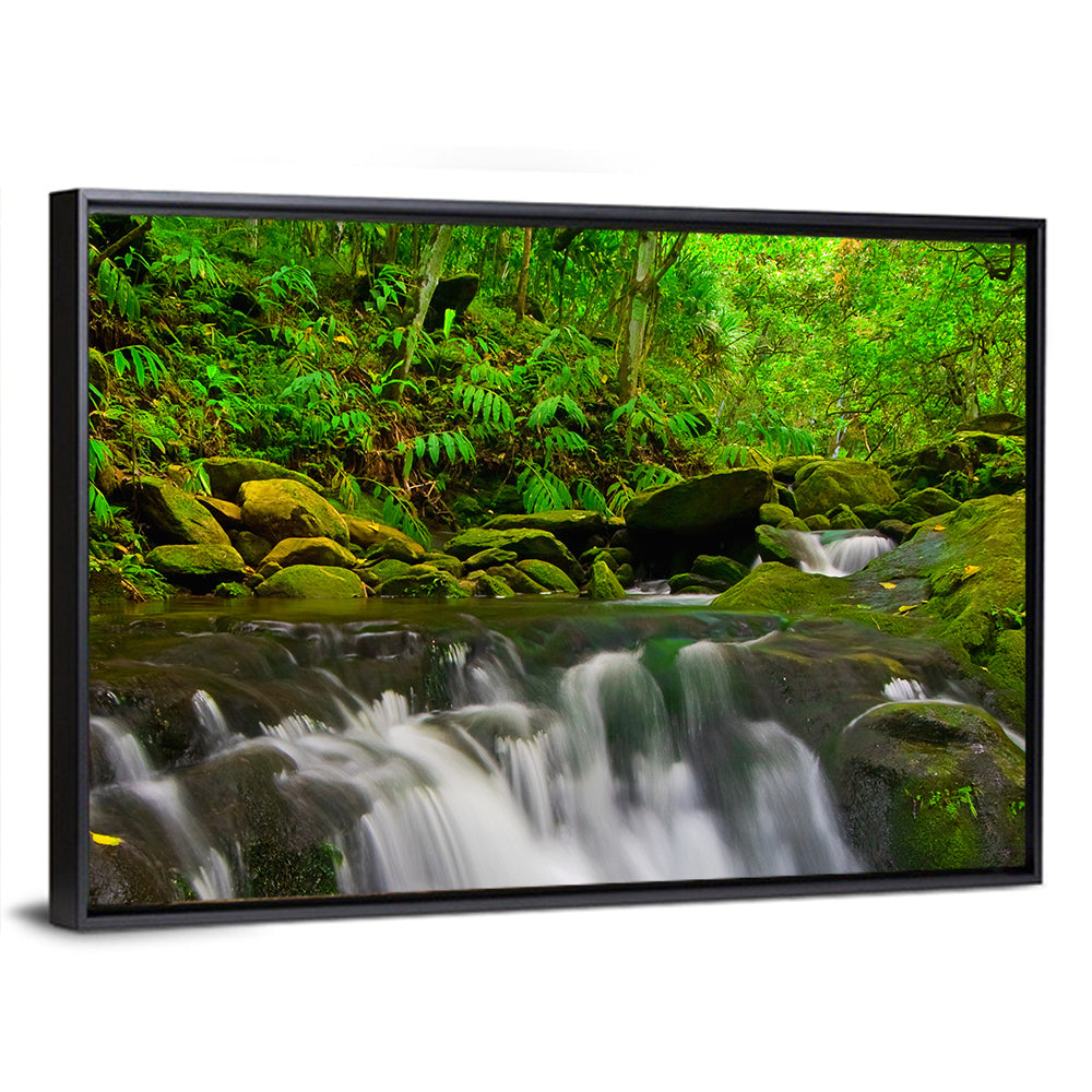 Emerald Jungle Stream Wall Art