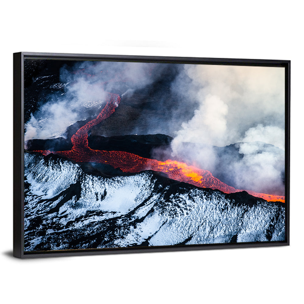 Snow-crusted Lava Flow Wall Art
