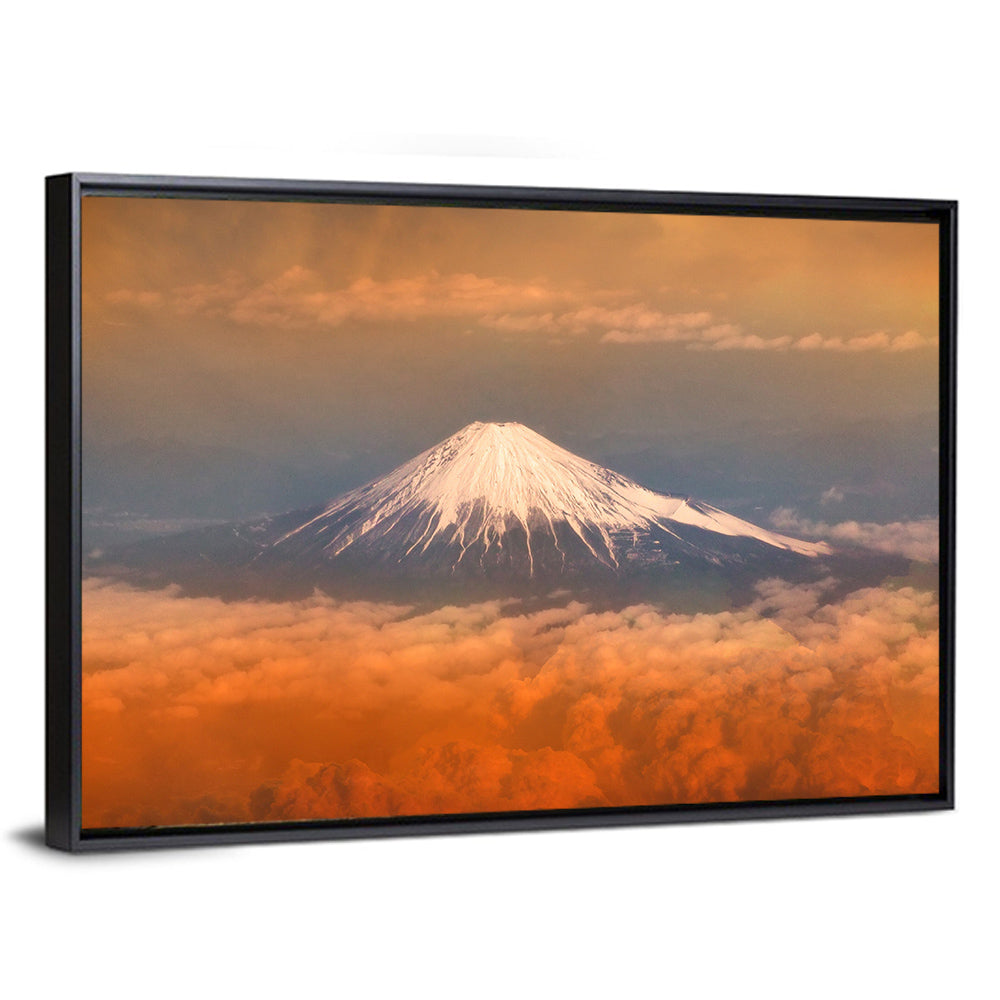 Snow-capped Mount Fuji at Sunset Wall Art