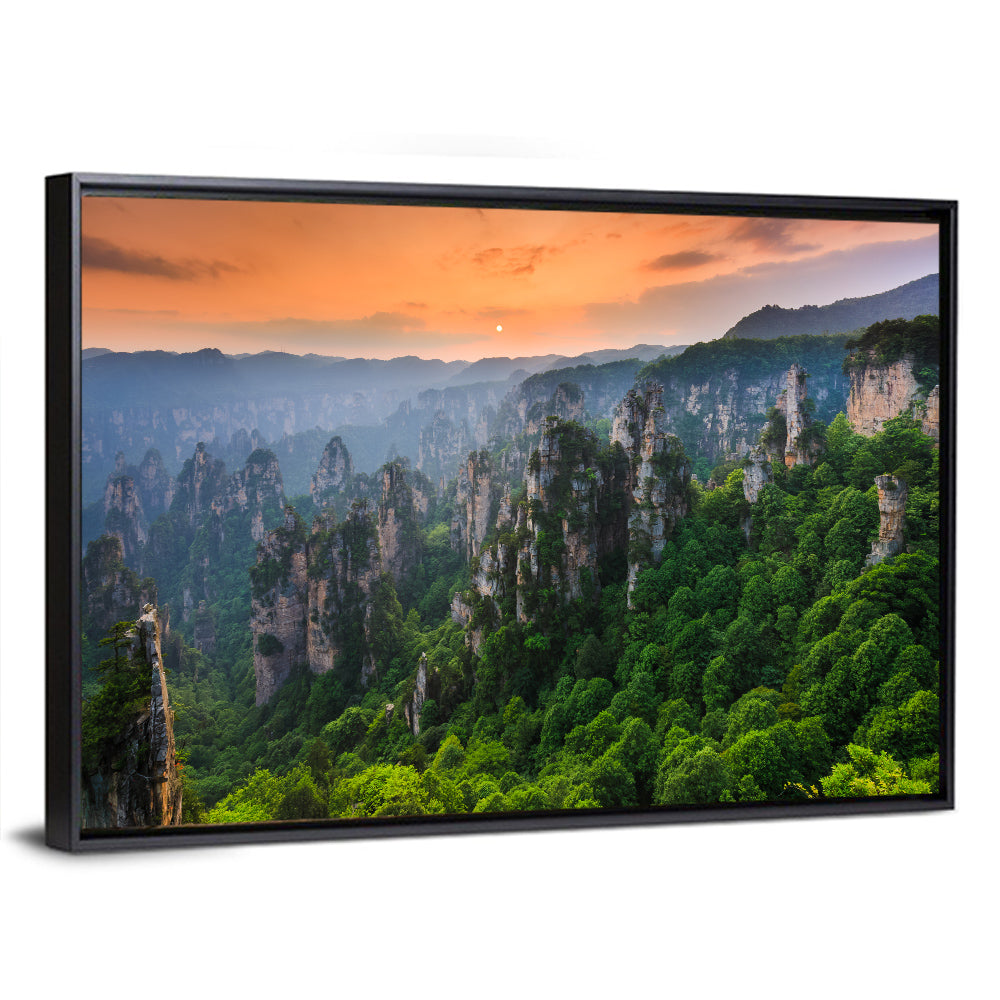 Zhangjiajie Forest at Sunset Wall Art