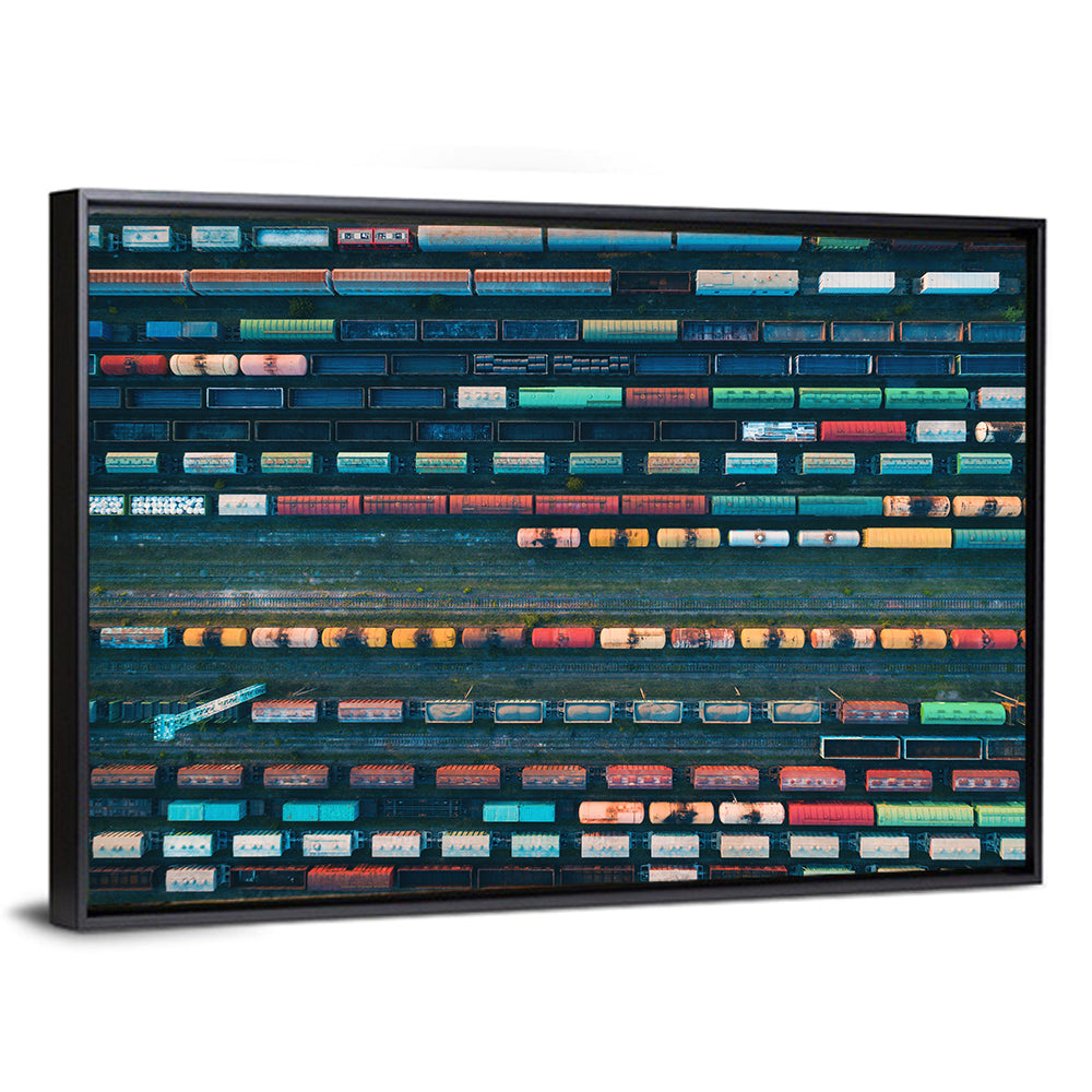 Aerial Freight Train Lines Wall Art