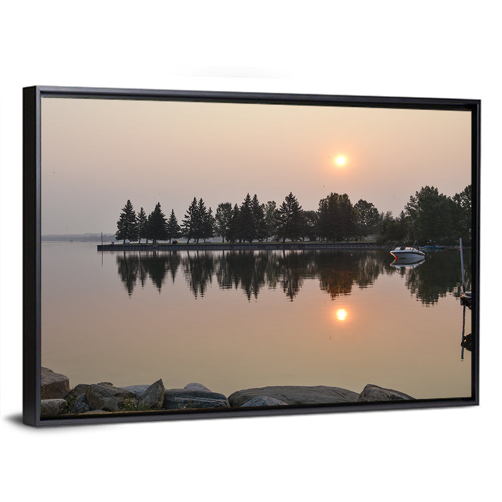 Sylvan Lake Sunset Reflection Wall Art