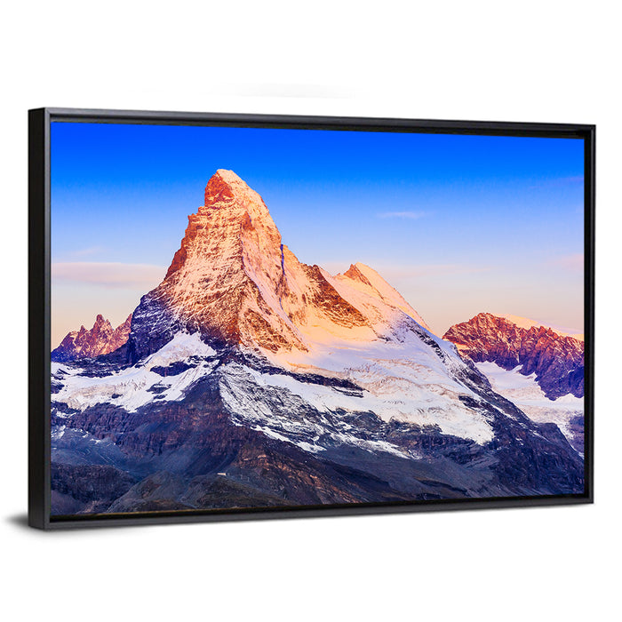 Matterhorn Sunrise Wall Art as a framed canvas
