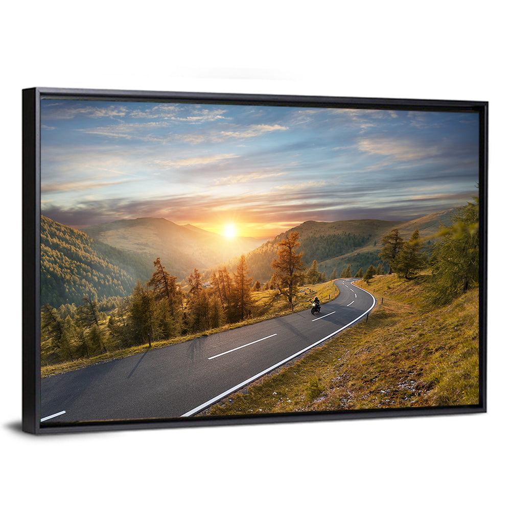 Alpine Highway at Golden Hour Wall Art