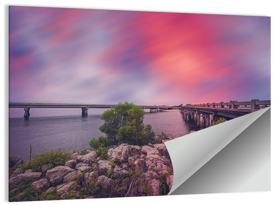 Amelia Island Sunset Bridge Wall Art