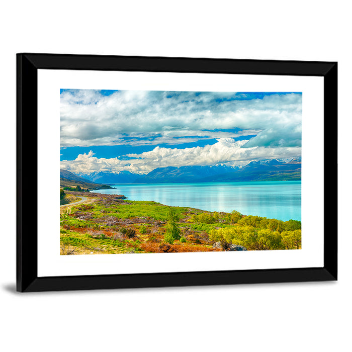 Turquoise Lake Pukaki with Mount Cook Wall Art as a framed print