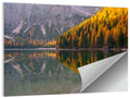 Braies Lake Golden Reflection Wall Art