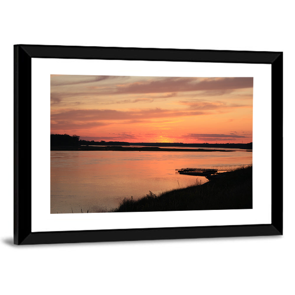 Missouri River Sunset at Dusk Wall Art