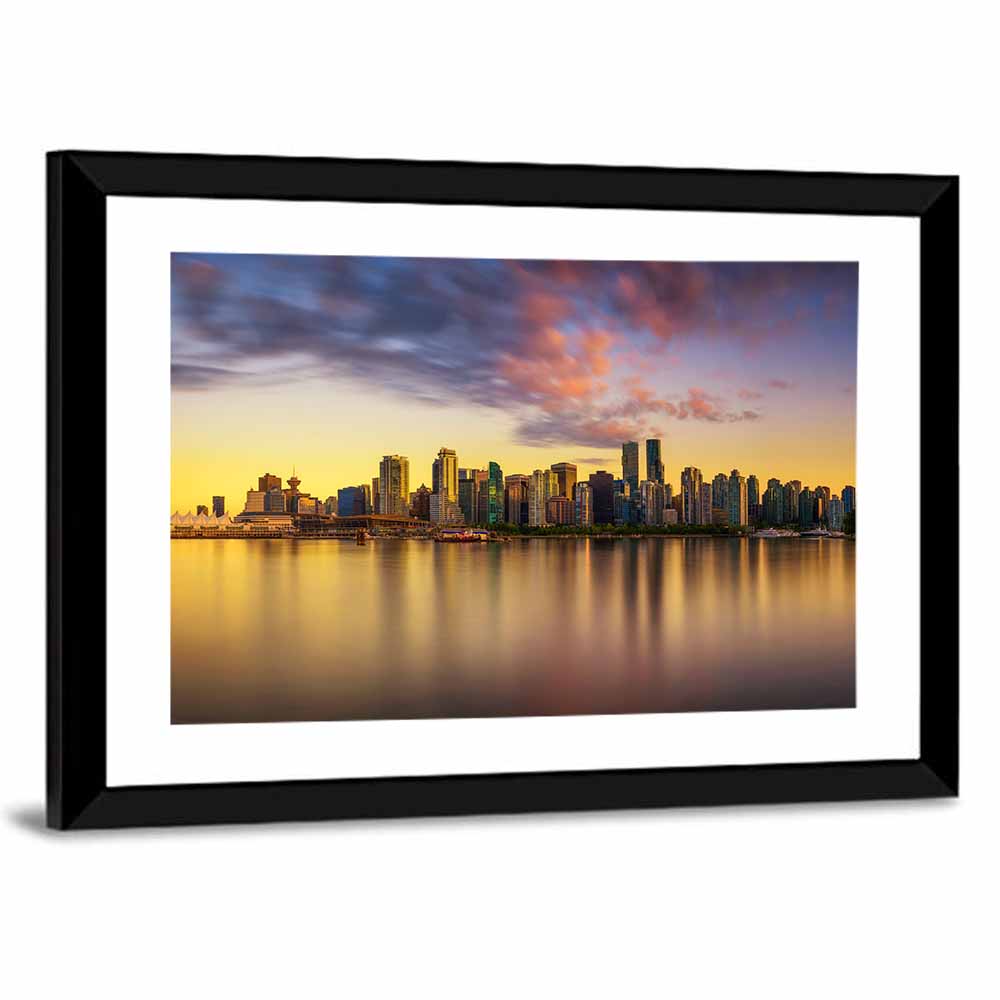 Vancouver Downtown Sunset Wall Art