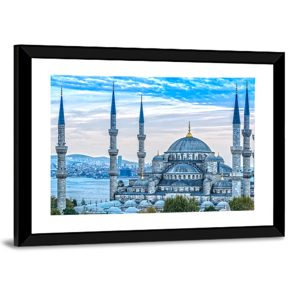 Cloudy Blue Mosque Wall Art