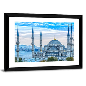 Cloudy Blue Mosque Wall Art