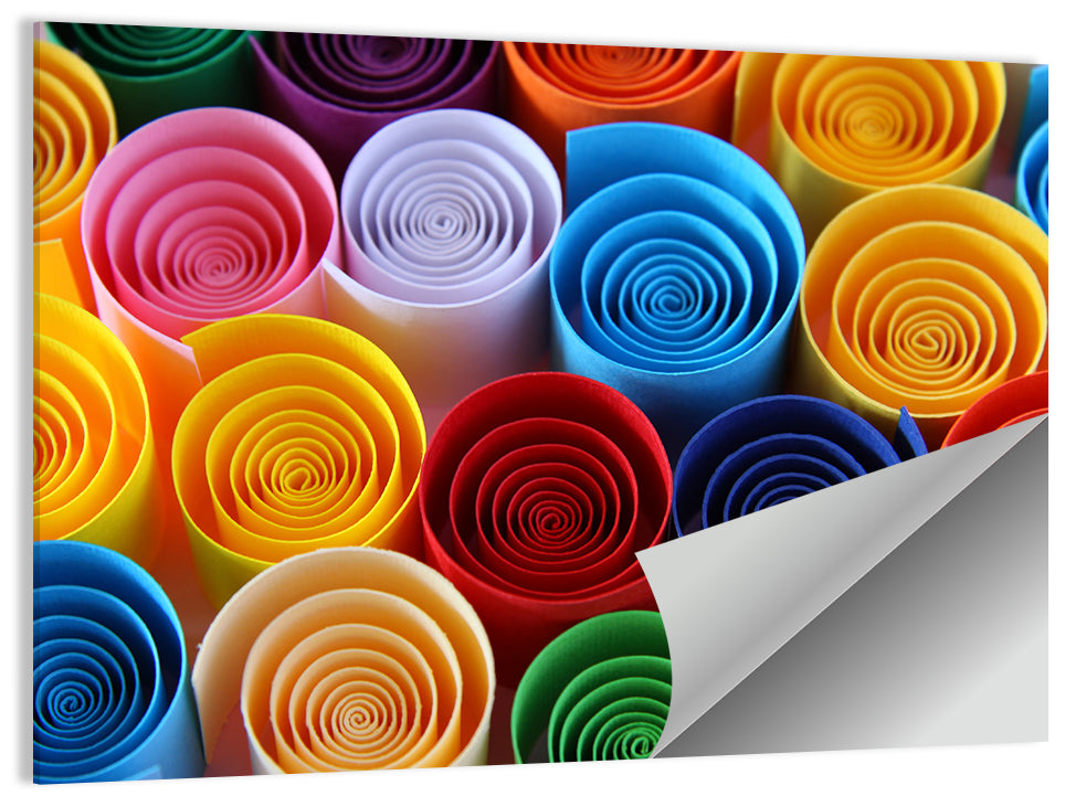 Quilled Color Spirals Wall Art