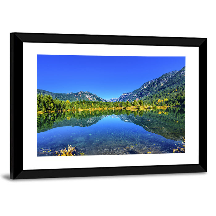 Mt Chikamin Reflection at Gold Lake Wall Art as a framed print