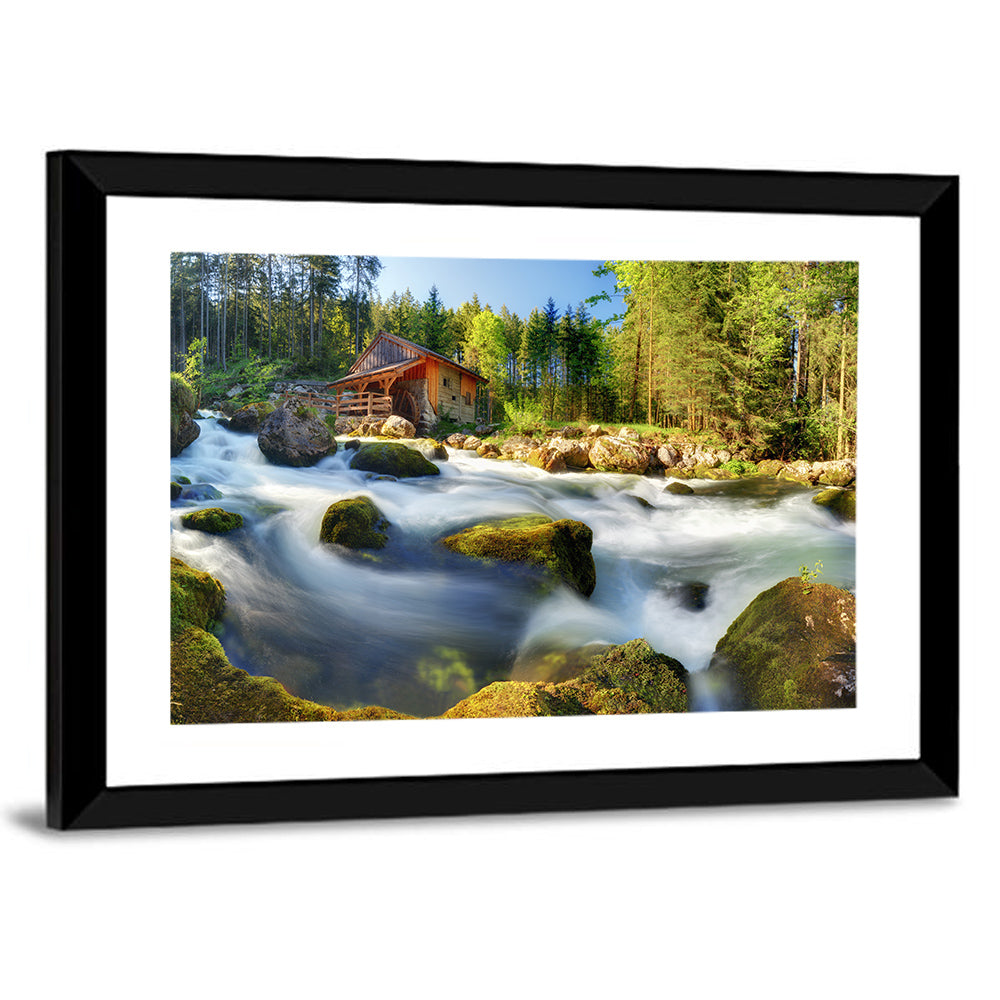 Salzburg Stream with Watermill Wall Art